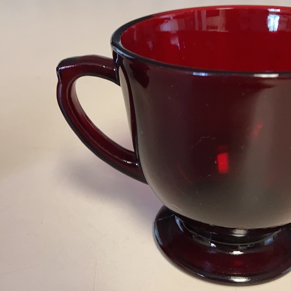 Vintage Ruby Red Cream and Sugar - Picture 8 of 10